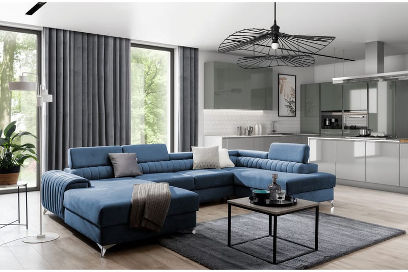 Vuodesohva Kamiko Divaanilla - Sininen - Huonekalut - Sohva - Vuodesohva