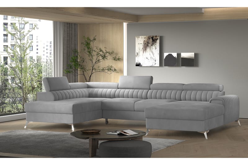 Vuodesohva Kamiko Divaanilla - Vaaleanharmaa - Huonekalut - Sohva - Vuodesohva