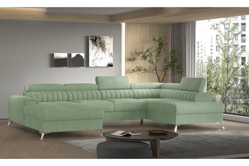 Vuodesohva Kamiko Divaanilla - Vaaleanvihreä - Huonekalut - Sohva - Vuodesohva