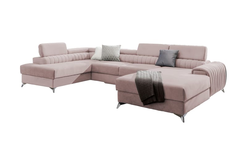 Vuodesohva Kamiko Divaanilla - Vaalearoosa - Huonekalut - Sohva - Vuodesohva