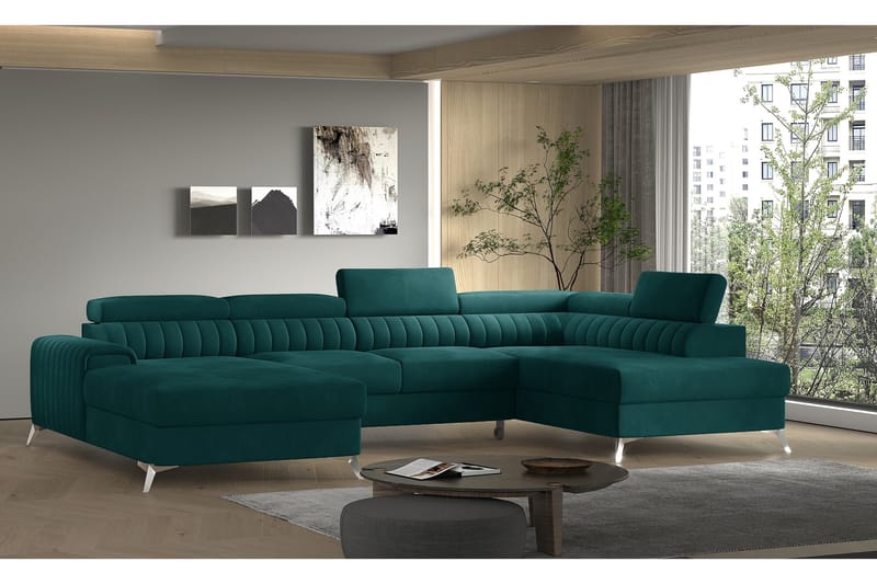 Vuodesohva Kamiko Divaanilla - Vihreä - Huonekalut - Sohva - Vuodesohva