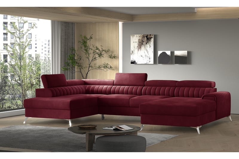 Vuodesohva Kamiko Divaanilla - Viininpunainen - Huonekalut - Sohva - Vuodesohva