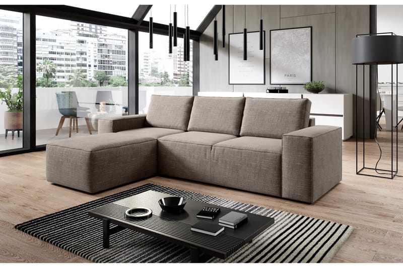 Vuodesohva Kandari Divaanilla - Beige - Huonekalut - Sohva - Vuodesohva