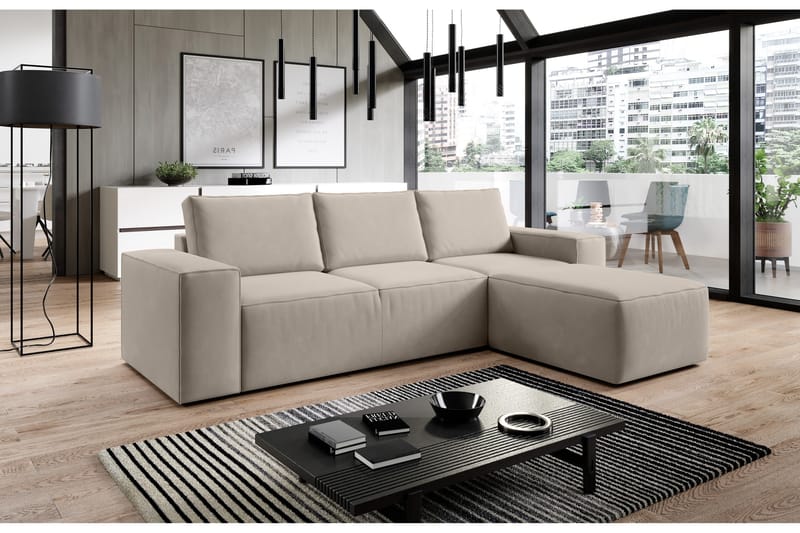 Vuodesohva Kandari Divaanilla - Beige - Huonekalut - Sohva - Vuodesohva