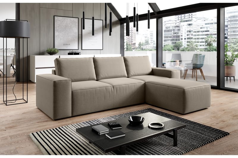 Vuodesohva Kandari Divaanilla - Beige - Huonekalut - Sohva - Vuodesohva