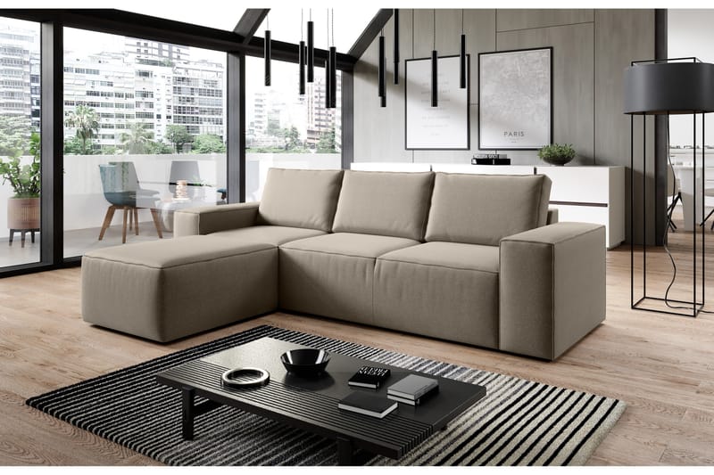 Vuodesohva Kandari Divaanilla - Beige - Huonekalut - Sohva - Vuodesohva
