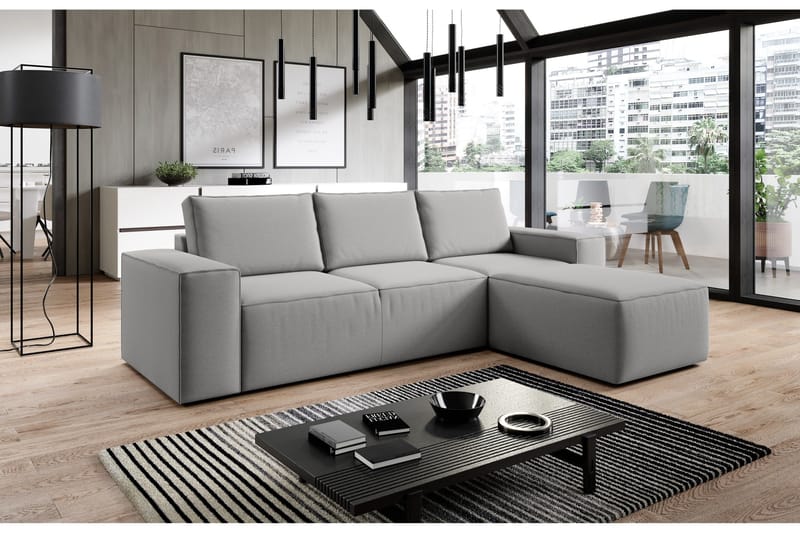 Vuodesohva Kandari Divaanilla - Harmaa - Huonekalut - Sohva - Vuodesohva