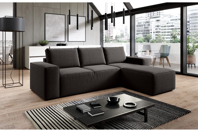 Vuodesohva Kandari Divaanilla - Ruskea - Huonekalut - Sohva - Vuodesohva