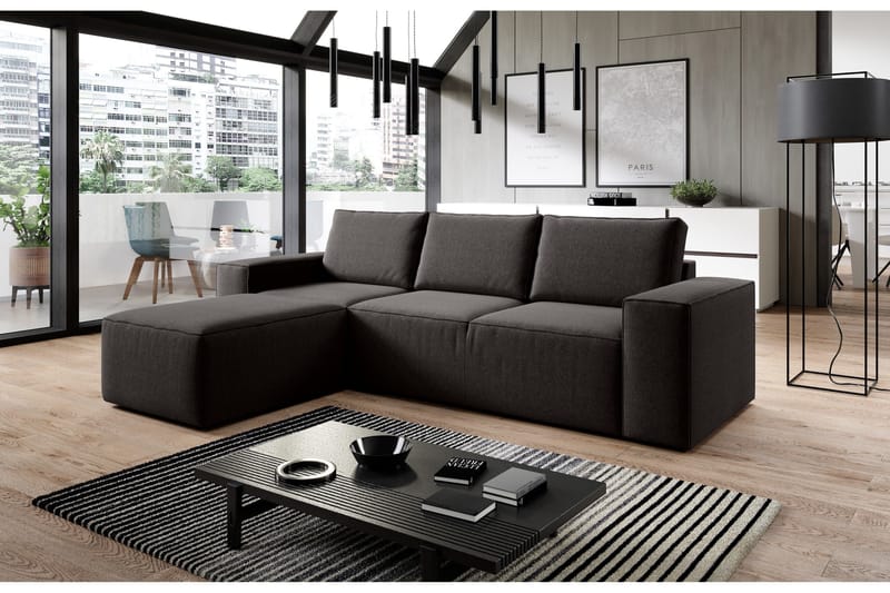 Vuodesohva Kandari Divaanilla - Ruskea - Huonekalut - Sohva - Vuodesohva