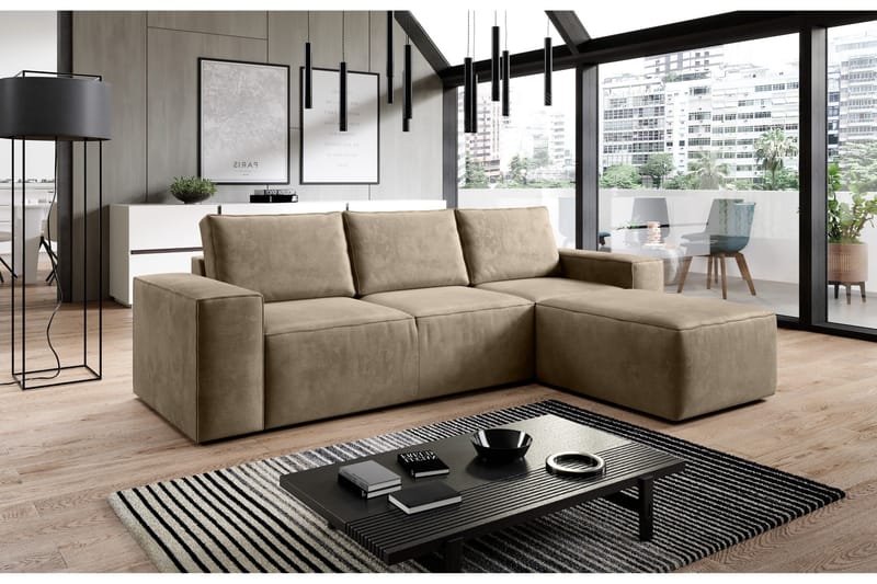 Vuodesohva Kandari Divaanilla - Ruskea - Huonekalut - Sohva - Vuodesohva