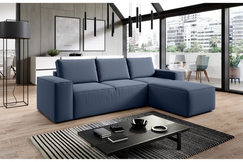 Vuodesohva Kandari Divaanilla - Sininen - Huonekalut - Sohva - Vuodesohva