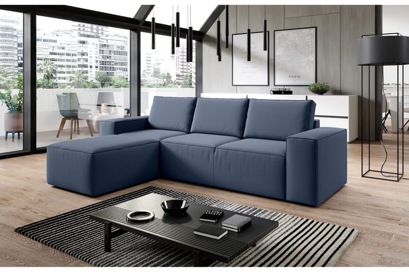 Vuodesohva Kandari Divaanilla - Sininen - Huonekalut - Sohva - Vuodesohva