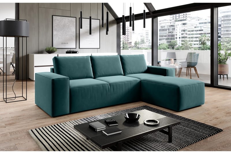 Vuodesohva Kandari Divaanilla - Sininen - Huonekalut - Sohva - Vuodesohva