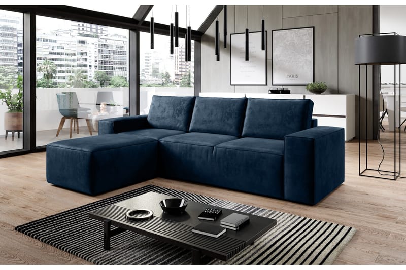 Vuodesohva Kandari Divaanilla - Sininen - Huonekalut - Sohva - Vuodesohva