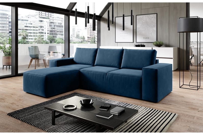 Vuodesohva Kandari Divaanilla - Sininen - Huonekalut - Sohva - Vuodesohva