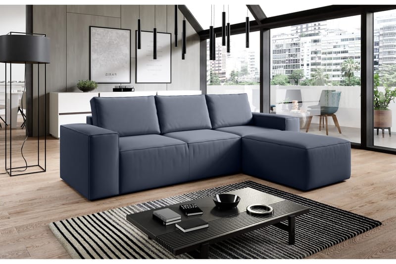 Vuodesohva Kandari Divaanilla - Sininen - Huonekalut - Sohva - Vuodesohva