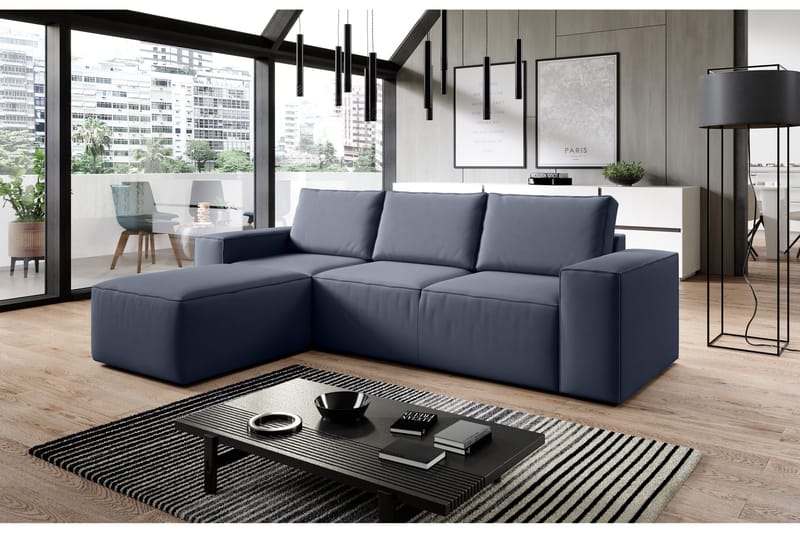 Vuodesohva Kandari Divaanilla - Sininen - Huonekalut - Sohva - Vuodesohva