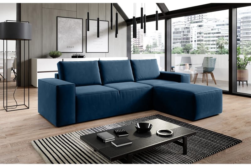 Vuodesohva Kandari Divaanilla - Sininen - Huonekalut - Sohva - Vuodesohva