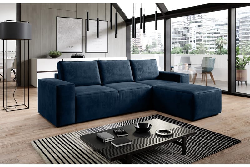 Vuodesohva Kandari Divaanilla - Sininen - Huonekalut - Sohva - Vuodesohva