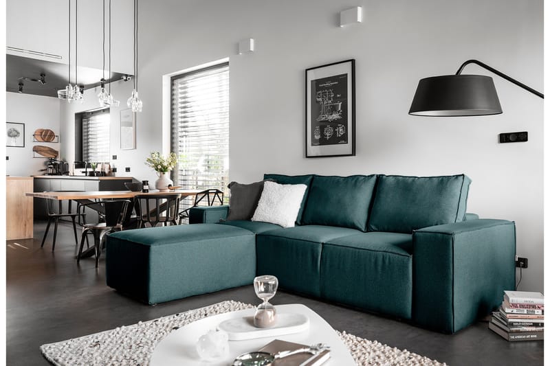 Vuodesohva Kandari Divaanilla - Sininen - Huonekalut - Sohva - Vuodesohva