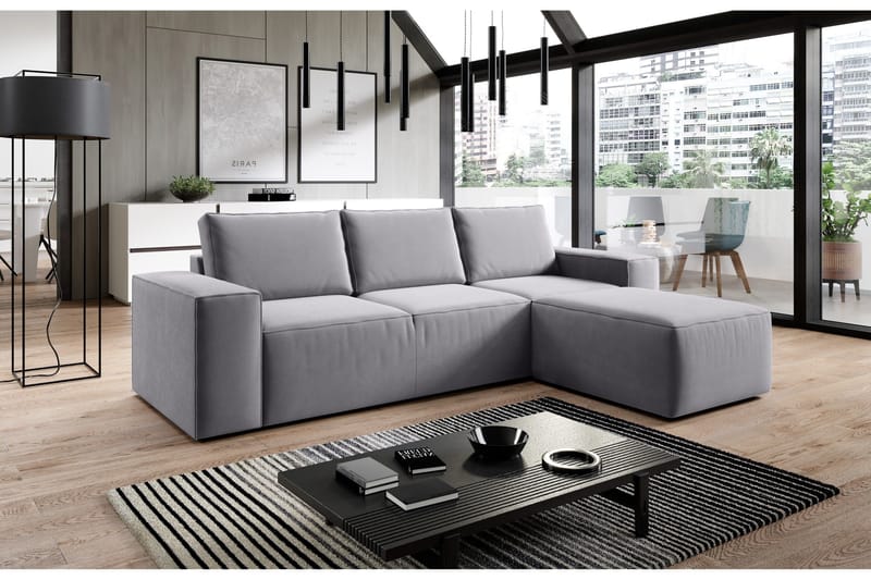 Vuodesohva Kandari Divaanilla - Tummanharmaa - Huonekalut - Sohva - Vuodesohva