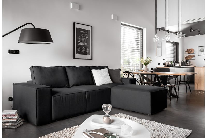 Vuodesohva Kandari Divaanilla - Tummanharmaa - Huonekalut - Sohva - Vuodesohva