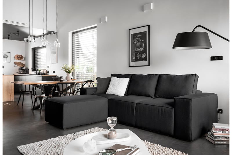 Vuodesohva Kandari Divaanilla - Tummanharmaa - Huonekalut - Sohva - Vuodesohva