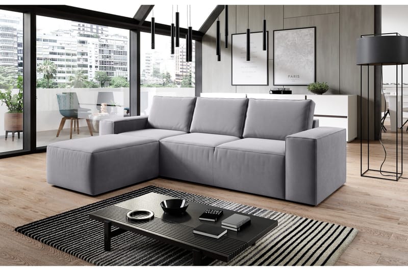 Vuodesohva Kandari Divaanilla - Tummanharmaa - Huonekalut - Sohva - Vuodesohva