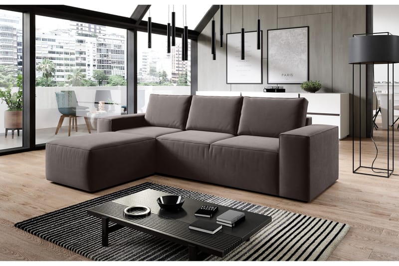 Vuodesohva Kandari Divaanilla - Tummanharmaa - Huonekalut - Sohva - Vuodesohva