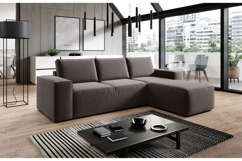 Vuodesohva Kandari Divaanilla - Tummanharmaa - Huonekalut - Sohva - Vuodesohva