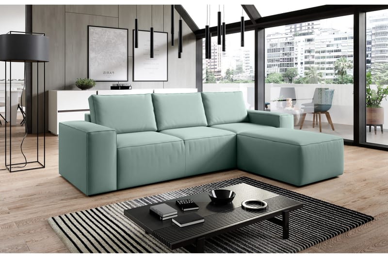 Vuodesohva Kandari Divaanilla - Vaalearoosa - Huonekalut - Sohva - Vuodesohva