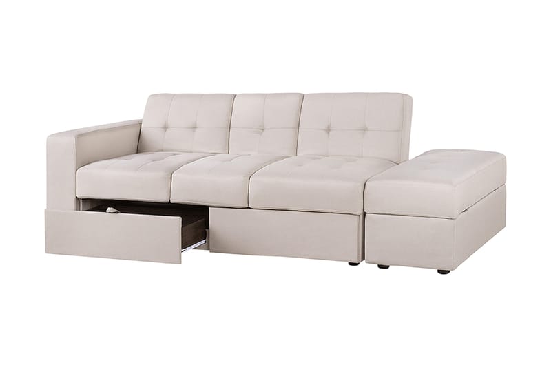 Vuodesohva Loudell - Beige - Huonekalut - Sohva - Vuodesohva - 3 istuttava vuodesohva