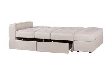 Vuodesohva Loudell - Beige - Huonekalut - Sohva - Vuodesohva - 3 istuttava vuodesohva