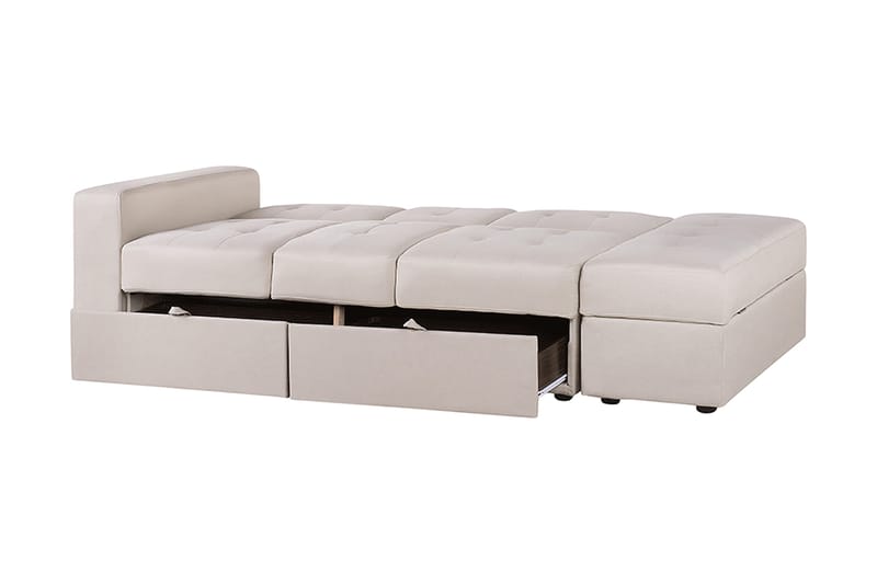 Vuodesohva Loudell - Beige - Huonekalut - Sohva - Vuodesohva - 3 istuttava vuodesohva