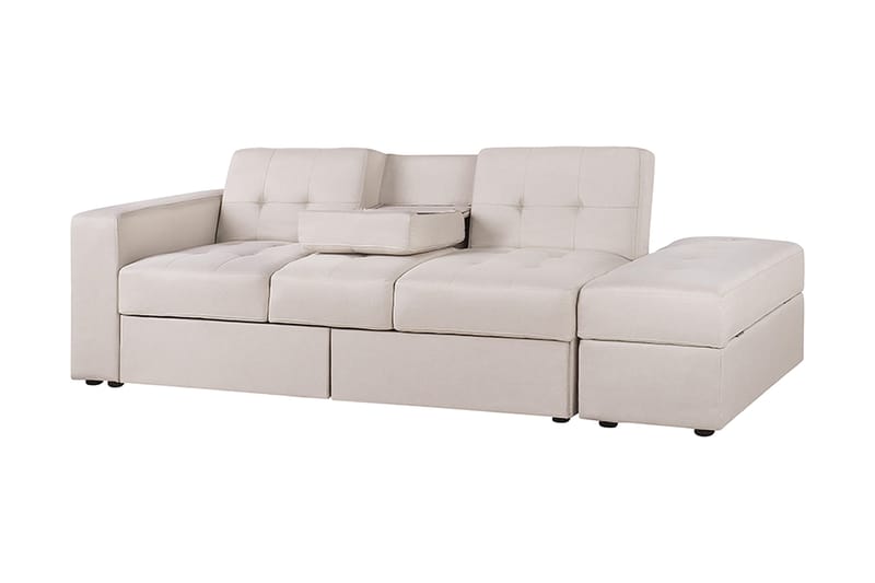 Vuodesohva Loudell - Beige - Huonekalut - Sohva - Vuodesohva - 3 istuttava vuodesohva