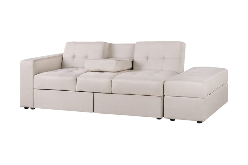 Vuodesohva Loudell - Beige - Huonekalut - Sohva - Vuodesohva - 3 istuttava vuodesohva