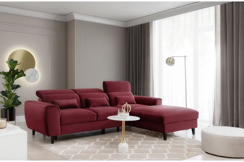 Vuodesohva Manni divaanilla 3:n ist Säilytyksellä, Punainen