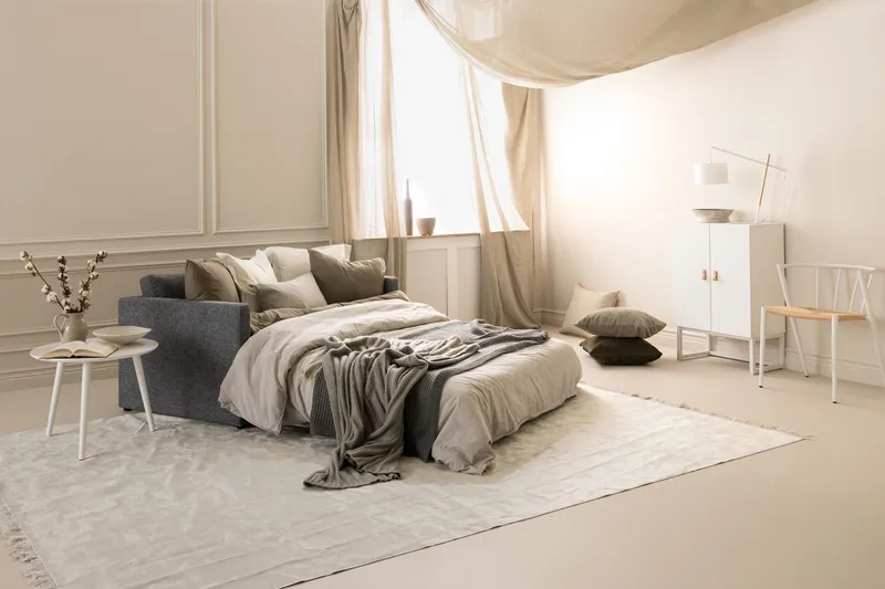 Vuodesohva Marissa 2:n ist - Vaaleanharmaa - Huonekalut - Sohva - Vuodesohva