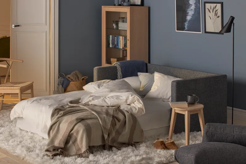 Vuodesohva Marissa 2:n ist - Vaaleanharmaa - Huonekalut - Sohva - Vuodesohva