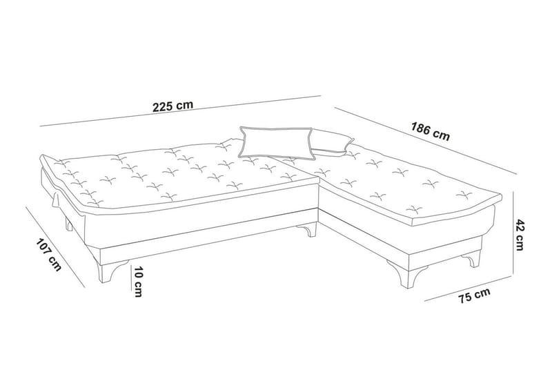 Vuodesohva Mcmurdo divaanilla Oikea - Ruskea - Huonekalut - Sohva - Vuodesohva