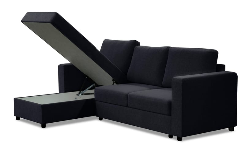 Vuodesohva Melaina divaanilla Vasen 3:n ist - Tummanharmaa - Huonekalut - Sohva - Vuodesohva