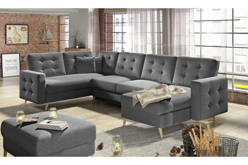 Vuodesohva Remoni tupladivaanilla, Harmaa