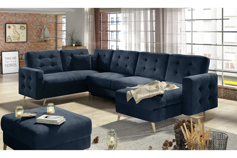 Vuodesohva Remoni tupladivaanilla, Sininen