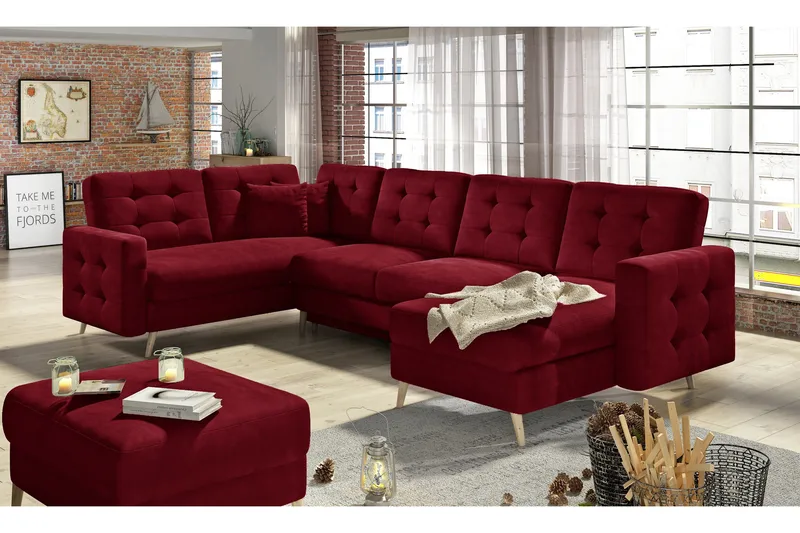 Vuodesohva Remoni tupladivaanilla, Punainen