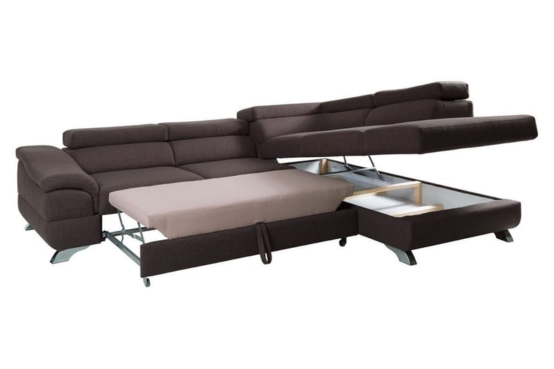 Vuodesohva Seglim 3:n ist avopäädyllä Vasen - Vaaleanharmaa - Huonekalut - Sohva - Vuodesohva