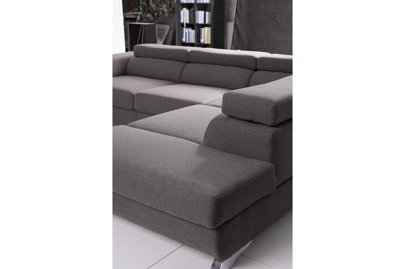 Vuodesohva Seglim 3:n ist avopäädyllä Vasen - Vaaleanharmaa - Huonekalut - Sohva - Vuodesohva