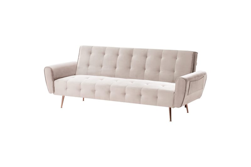 Vuodesohva Selnes - Beige, kupari - Huonekalut - Sohva - Vuodesohva - 3 istuttava vuodesohva