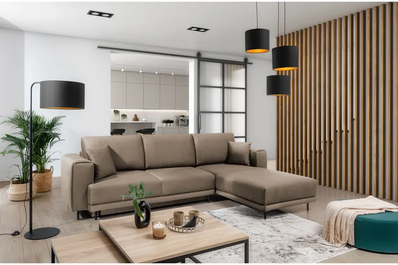 Vuodesohva Smithville divaanilla 3:n ist Säilytyksellä, Beige