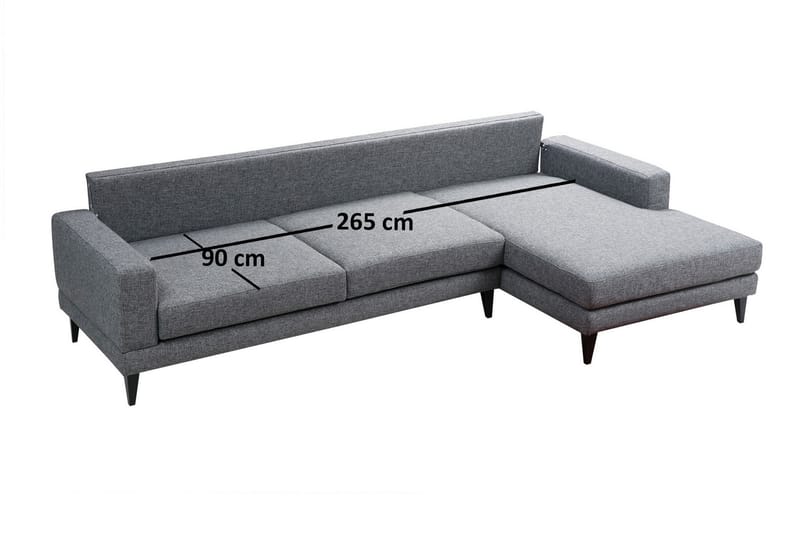 Vuodesohva Stancle Divaanilla Oikea - Harmaa - Huonekalut - Sohva - Vuodesohva