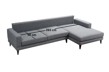 Vuodesohva Stancle Divaanilla Oikea - Harmaa - Huonekalut - Sohva - Vuodesohva